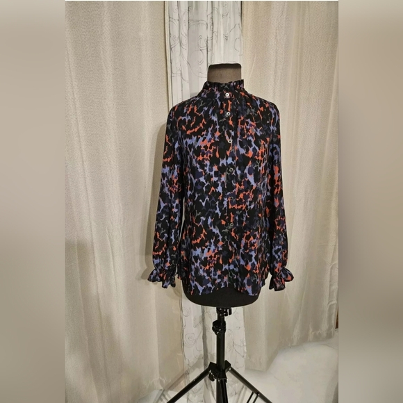 Don Caster Whimsigoth Color Splash Ruffle Neck Art-to-Weat Blouse 10 (M) - Picture 13 of 13